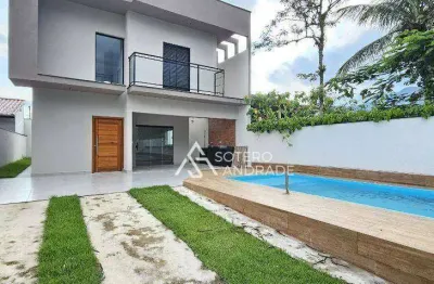 Casa nova com localização privilegiada na praia massaguaçu