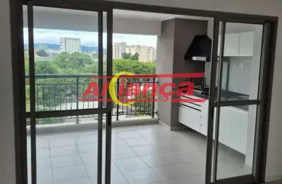 Studio 40m², com varanda gourmet  à locação no centro - guarulhos sp