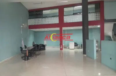 Salão comercial com 220m² para alugar com 2 banheiros, mezanino - vl. barros - guarulhos