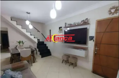 Sobrado para alugar, 3 quartos, 1 suíte e 2 vagas 199 m², parque continental ii - guarulhos r$ 4.500