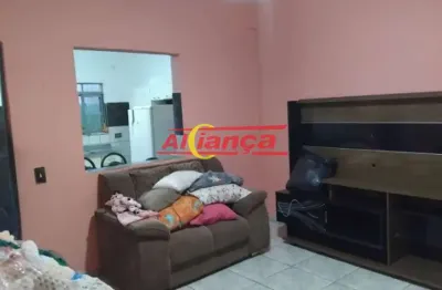 Casa semi mobiliada para alugar com 1 quarto, sala, cozinha - vila barros - guarulhos  por r$: 1.100