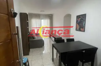 Apartamento semi mobiliado para alugar, 2 quartos 1 vaga, 50 m², centro - guarulhos r$ 2.500