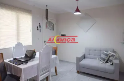 Apartamento mobiliado para alugar, 42m², 2 quartos, 1 vaga, parque cecap - guarulhos/sp por r$ 3.200