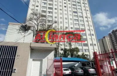 Apartamento com 3 quartos para alugar,  93m² - semi mobiliado centro - guarulhos/sp  por r$ 1.500,00