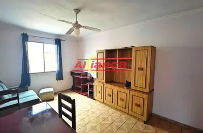 Apartamento para alugar com 01 quarto amplo, 1 vaga. 48m², cocaia - guarulhos/sp por r$ 1.200,00