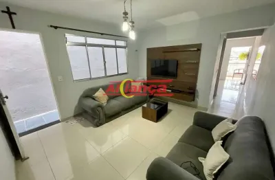Casa para alugar com 02 quartos e 2 vagas, 160m², vila rio de janeiro - guarulhos/sp por r$ 1.670,00