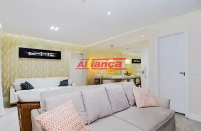 Apartamento 122m², com 3 quartos à locação no picanço - guarulhos/sp