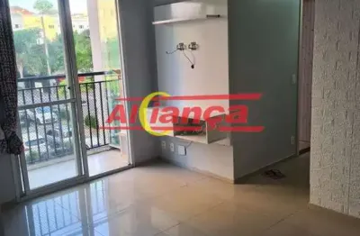 Apartamento 57m², com 3 quartos e 1 suíte para alugar no cocaia - guarulhos