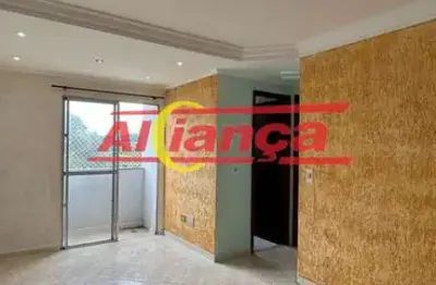 Apartamento 52m² com 2 quartos para alugar no  jd. vila galvão- guarulhos/sp - por r$1.250,00