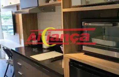 Studio mobiliado no helbor - para alugar com 29m² - centro - guarulhos por r$: 3.700,00