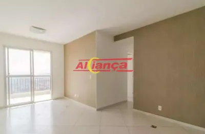 Apartamento 79m²,  com 3 quartos para alugar no picanço - guarulhos/sp - por r$2.960,00
