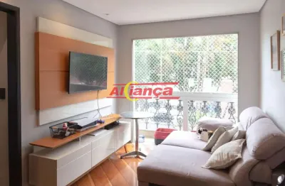 Apartamento 65m², com 2 quartos à locação vila augusta guarulhos sp