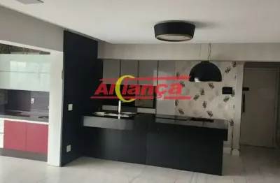 Partamento com 116², com 2 quartos e 1 suite para locação no jardim santa mena - guarulhos/sp