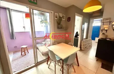 Apartamento com 48m², com 2 quartos sendo 1 suíte para locação na vila endres - guarulhos/sp