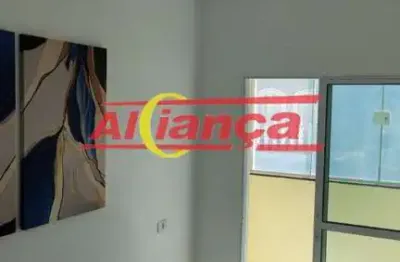 Sala com 28m², banheiro e copa, à locação no jardim vila galvão - guarulhos/sp por r$ 1.700,00