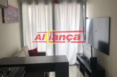 Studio mobiliado para alugar com 1 quarto, 1 vaga - 40m² - Macedo - Guarulhos/SP Por R$ 3.400,00