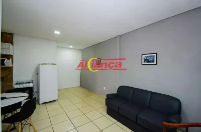Apartamento estilo KITNET com 1 quarto para alugar, 35m² - Vila Flórida- Guarulhos/SP -R$ 1.500,00