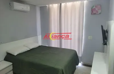 Apartamento mobiliado à locação com 1 quarto e 1 vaga, 47m², vila augusta guarulhos