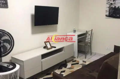 Apartamento mobiliado com 01 quarto para alugar, 50m² - vila flórida - guarulhos/sp por r$ 1.650,00
