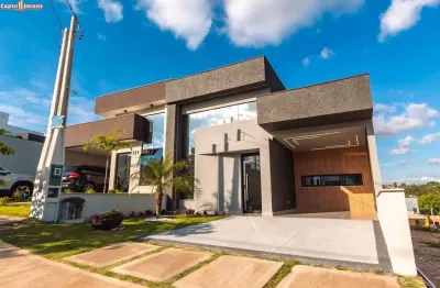 Casa de luxo em condomínio: 3 quartos, 3 suítes, 2 salas, 4 banheiros, 3 vagas de garagem em indaiatuba-sp, loteamento park gran reserve