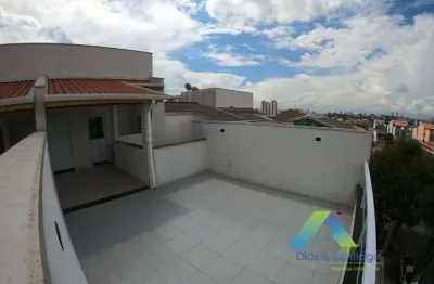 Santo andré cobertura 49m² com elevador, 2 dormitórios, 1 suíte, 1 vaga ótima localização e valor !!!