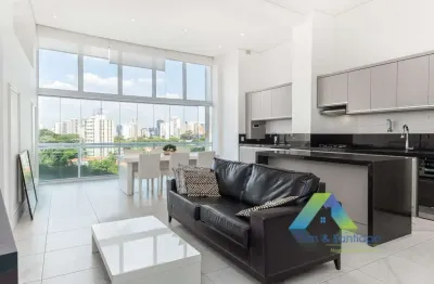 Apartamento com 1 quarto e 2 banheiros para alugar, 85 m² no brooklin!