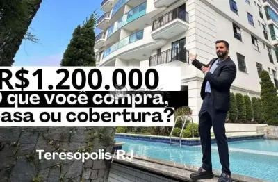 Cobertura duplex com 3 quartos sendo 2 suítes, 225 m² no Alto - Teresópolis/RJ.