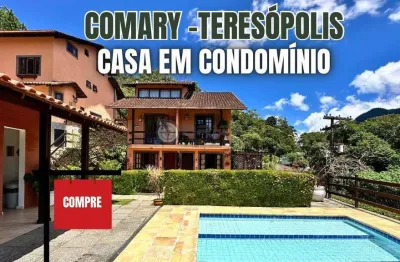 Casa à venda em condomínio com 3 quartos sendo 1 suíte, 100 m² no comary - teresópolis/rj.