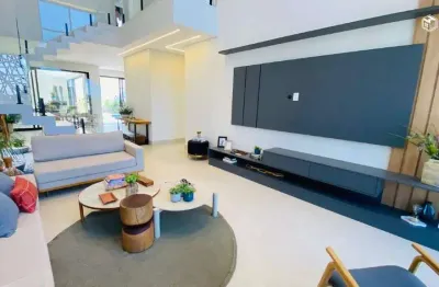 Casa em condomínio terra magna, 3 suítes com closet, piscina com cascata, 271m²ac