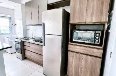 Apartamento mobiliado à venda | 2 dormitórios com 2 vagas cobertas - villa helvetia em indaiatuba