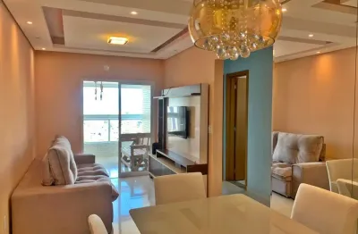 Apartamento mobiliada, 2 dormitórios, 1 suíte, 2 vagas, lazer completo, andar alto, no bairro guilhermina- praia grande sp