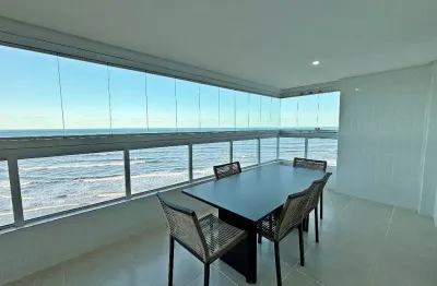 Apartamento alto padrão, andar alto vista mar, mobiliado, 3 dormitórios, 2 vagas, 1  suíte, 103m² área útil, no bairro florida praia grande - sp