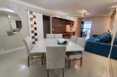 Apartamento mobiliado alto padrão vista mar, andar alto, 5 dormitórios, 4 suítes, 4 vagas, varanda gourmet churrasqueira a carvão, 194 m² de área útil, bairro aviação praia grande - sp