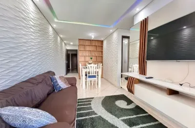 Apartamento mobiliado, 2 dormitórios, 2 suítes, 2 vagas, no bairro ocian praia grande - sp