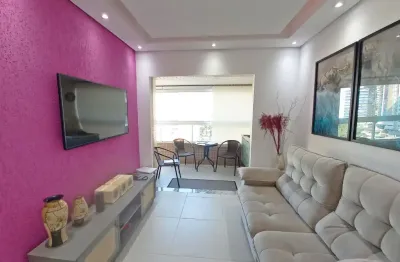 Apartamento mobiliado, varanda gourmet, 2 dormitórios, 2 vagas, prédio com lazer completo, no bairro guilhermina