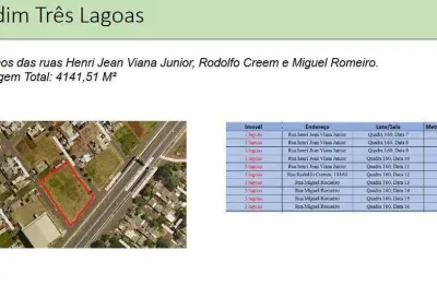 Terreno localizado na rua henri jean viana junior - jd> tres lagoas