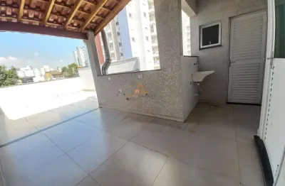 Cobertura para venda em santo andré, vila pires, 2 dormitórios, 1 banheiro, 1 vaga