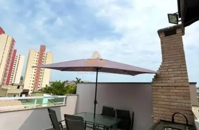 Cobertura para locação em santo andré, jardim telles de menezes, 2 dormitórios, 2 banheiros, 1 vaga