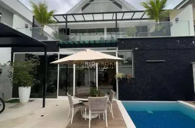 Casa em condomínio fechado com 4 quartos à venda na estrada estrada vereador alceu de carvalho, 555, recreio dos bandeirantes, rio de janeiro por r$ 4.300.000