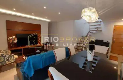 Cobertura com 4 quartos à venda na rua silvia pozzano, 2820, recreio dos bandeirantes, rio de janeiro, 164 m2 por r$ 1.250.000