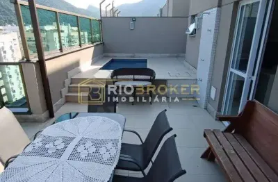 Cobertura com 3 quartos à venda na rua luiz carlos sarolli, 1850, recreio dos bandeirantes, rio de janeiro, 146 m2 por r$ 980.000