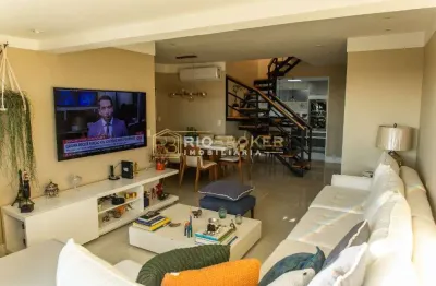 Cobertura com 4 quartos à venda na avenida renê laclette, 100, recreio dos bandeirantes, rio de janeiro, 238 m2 por r$ 2.100.000