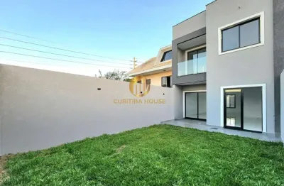 Espetacular sobrado alto padrão com 3 suítes e amplo terreno nos fundos no xaxim