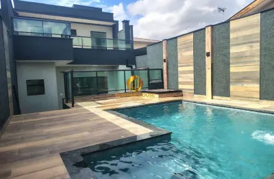 Sobrado 4 quartos, piscina e living gourmet com churrasqueira na fazenda rio frande