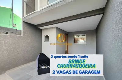 Sobrado 3 quartos com suíte e 2 vagas de garagem sendo 1 coberta  no sítio cercado.