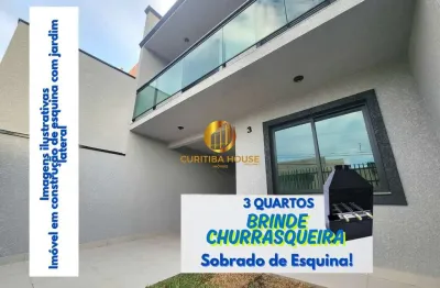 Sobrado de esquina 3 quartos em construção próximo supermercado jacomar - maestro
