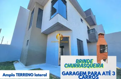 Sobrado de esquina com 3 quartos suíte e três vagas de garagem com amplo jardim na rua ourizona, 1097, sítio cercado
