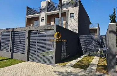 Sobrado novo no pinheirinho 3 quartos, suíte e terraço privativo  109m²