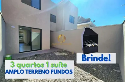Sobrado 3 quartos sendo 1 suíte e amplo terreno nos fundos alto boqueirão