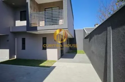 Sobrado novo à venda no pinheirinho curitiba  3 quartos, suíte e terraço privativo